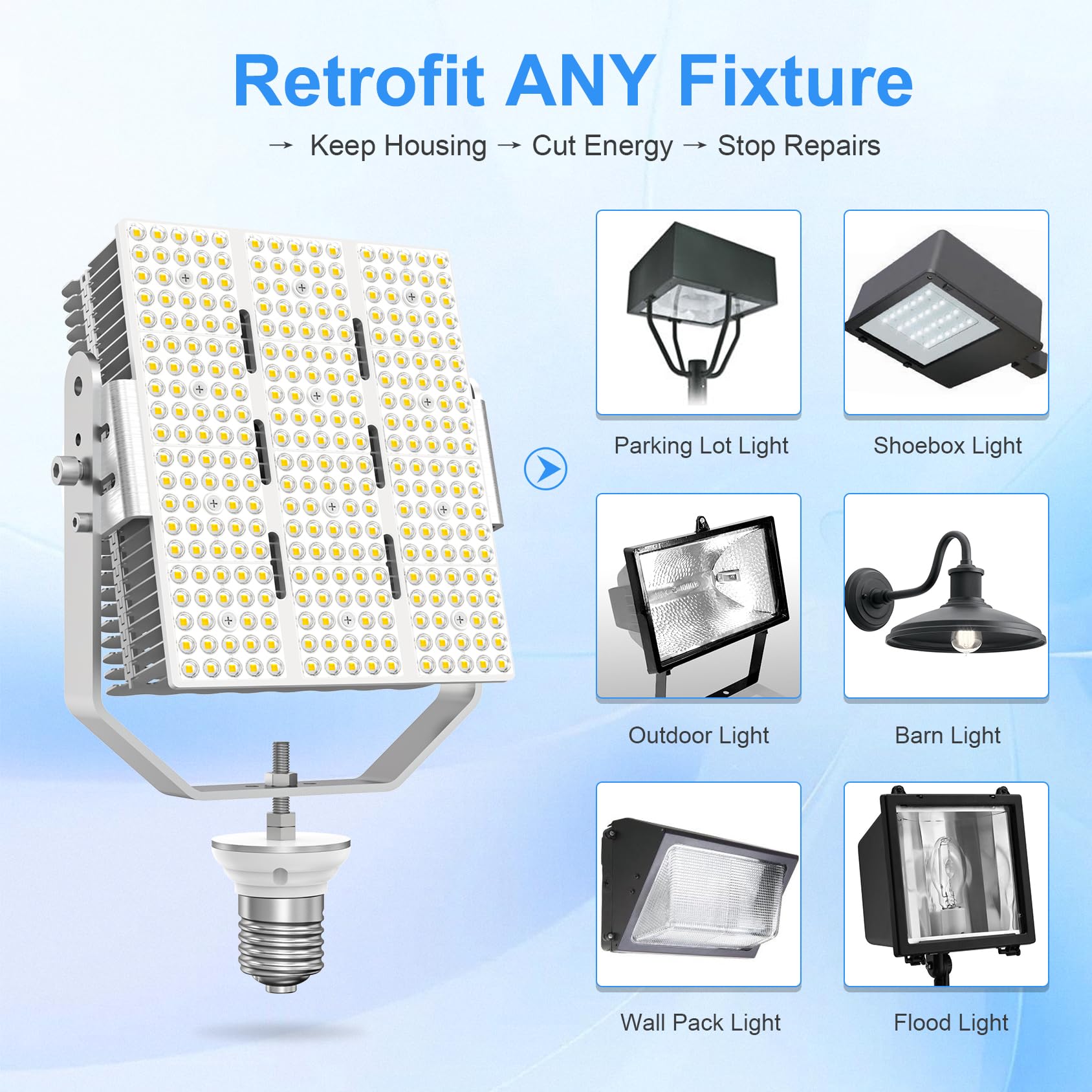 240W Shoebox LED Retrofit Kit AC100-277V LED Parking Lot Light